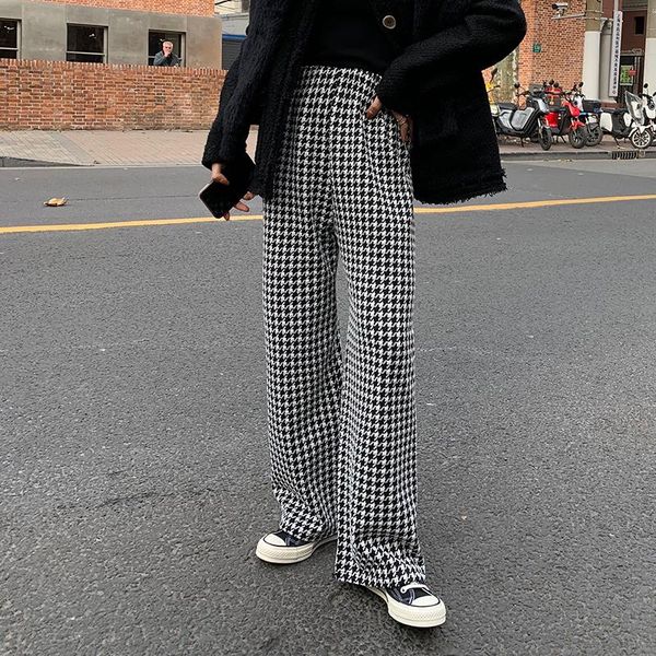 retro style autumn and winter elastic waist loose plaid casual straight wide leg pants women's & capris, Black;white
retro style autumn and winter elastic waist loose plaid casual straight wide leg pants women's & capris, Black;white