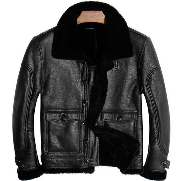 men's leather & faux mens sheepskin coat winter genuine jacket motorcycle pilot basic vintage black fur collar classic thick warm cashm
men's leather & faux mens sheepskin coat winter genuine jacket motorcycle pilot basic vintage black fur collar classic thick warm cashm