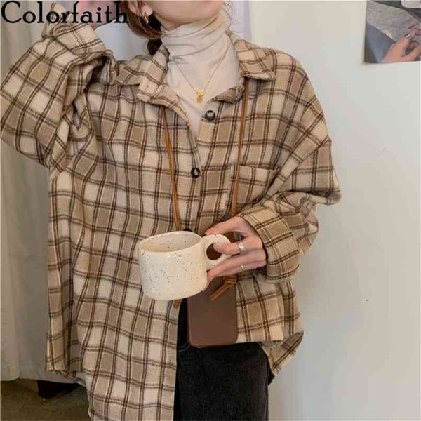 women winter spring blouses shirts thicken vintage oversized checkered plaid woolen wild lady bl6456 210427, White
women winter spring blouses shirts thicken vintage oversized checkered plaid woolen wild lady bl6456 210427, White