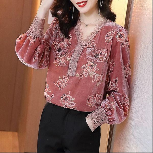 women shirts womens spring autumn style blouses shirt printed long sleeve v neck loose vintage pleuche dd9107, White
women shirts womens spring autumn style blouses shirt printed long sleeve v neck loose vintage pleuche dd9107, White
