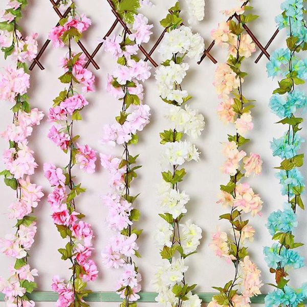 decorative flowers & wreaths 230cm artificial blossom wedding garland ivy decoration fake silk vine for party arch home decor string
decorative flowers & wreaths 230cm artificial blossom wedding garland ivy decoration fake silk vine for party arch home decor string
