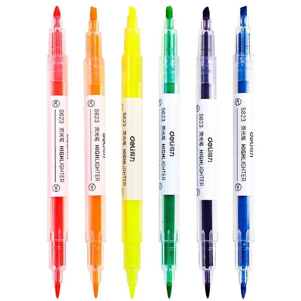 highlighters 6 colors/set double headed hightlighter oblique and fine head rainbow color pens office school markers loose set multi function, Black;red
highlighters 6 colors/set double headed hightlighter oblique and fine head rainbow color pens office school markers loose set multi function, Black;red
