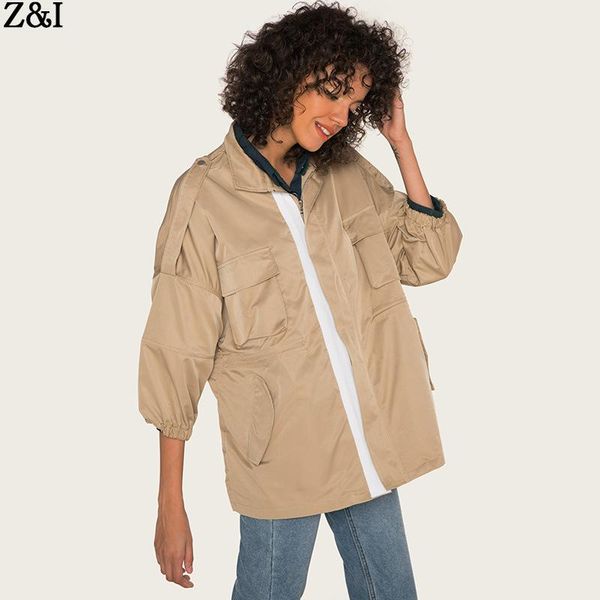 women's trench coats loose khaki windbreaker thin seven sleeve collar coat casual polyester turn-down womens regular zippers, Tan;black
women's trench coats loose khaki windbreaker thin seven sleeve collar coat casual polyester turn-down womens regular zippers, Tan;black