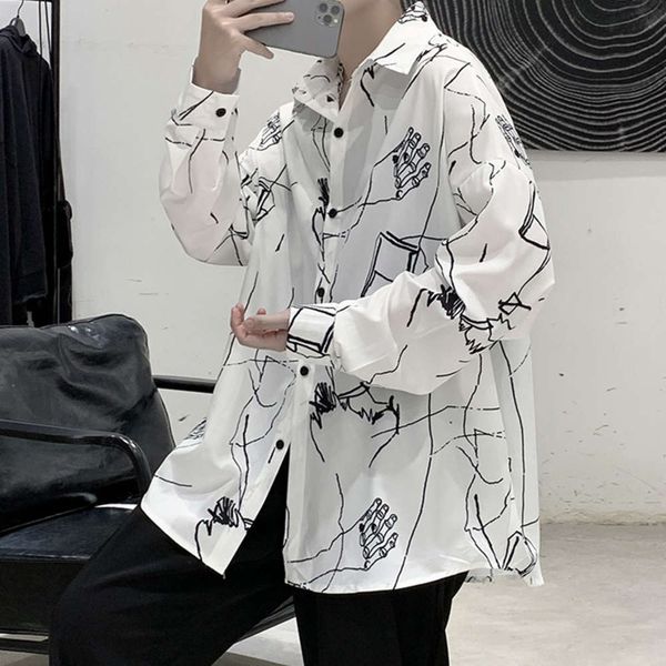 men's casual shirts shirtruffian men's trend loose spring coat abstract printing long sleeve shirt lazy style w6b0, White;black
men's casual shirts shirtruffian men's trend loose spring coat abstract printing long sleeve shirt lazy style w6b0, White;black