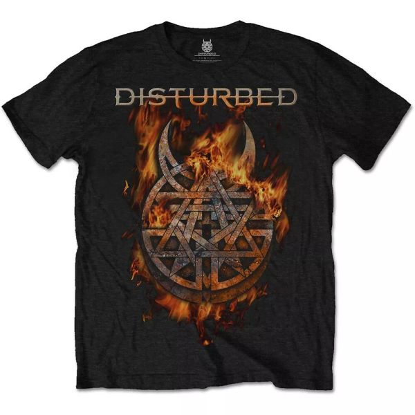 official disturbed t shirt burning belief black mens classic rock metal band, White;black
official disturbed t shirt burning belief black mens classic rock metal band, White;black