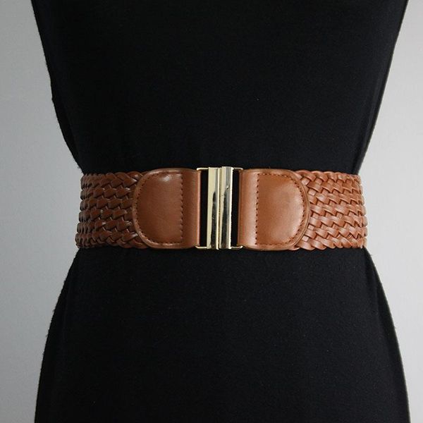 belts women's runway fashion pu leather elastic cummerbunds female dress coat corsets waistband decoration wide belt, Black;brown
belts women's runway fashion pu leather elastic cummerbunds female dress coat corsets waistband decoration wide belt, Black;brown