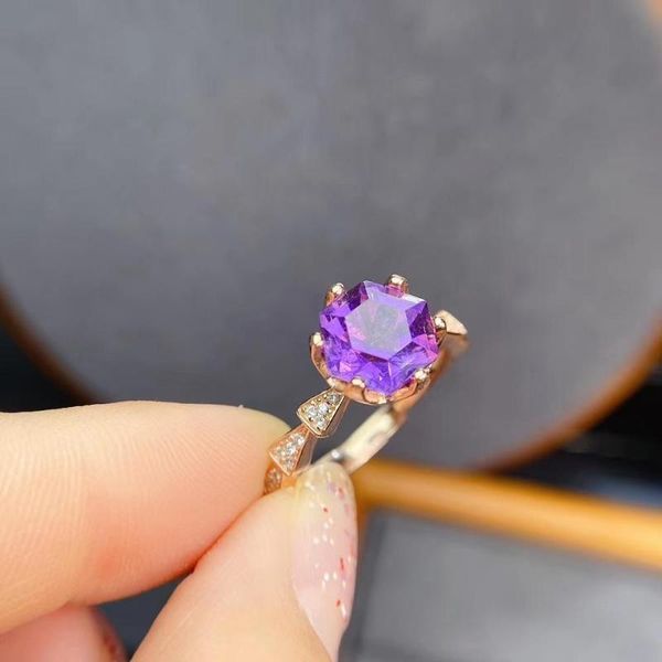 the engagement gift anniversary natural and real amethyst rings 925 sterling silver ring ,wedding cluster, Golden;silver
the engagement gift anniversary natural and real amethyst rings 925 sterling silver ring ,wedding cluster, Golden;silver