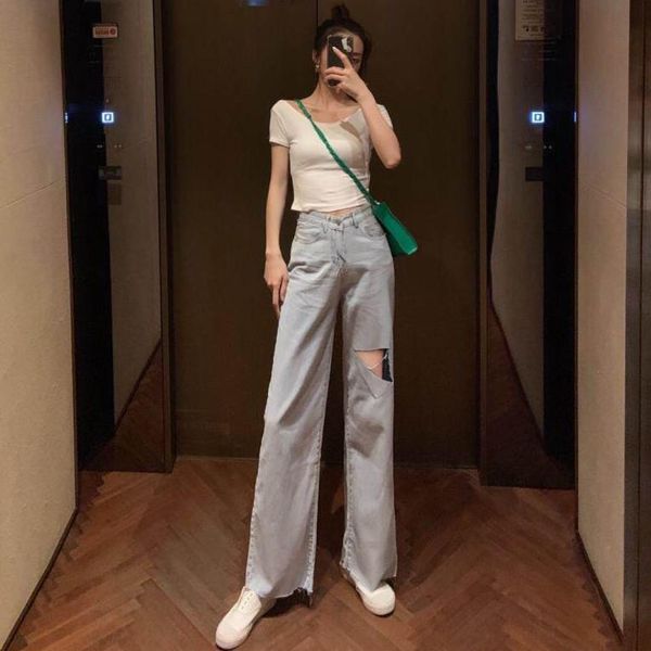 women's jeans woman pants 2021 spring autumn loose high waist straight-leg casual trousers pantalones vaqueros mujer, Blue
women's jeans woman pants 2021 spring autumn loose high waist straight-leg casual trousers pantalones vaqueros mujer, Blue