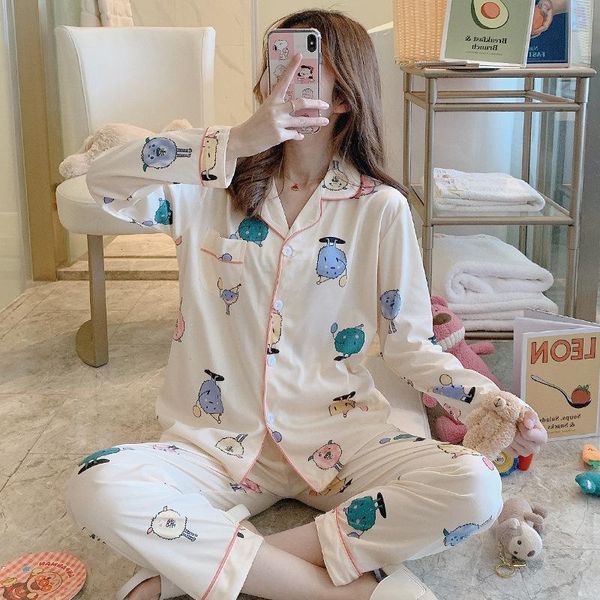 sleepwear cartoon lovely wear leisure clothes personality autumn long sleeved pajamas for women pyjamas sets, Black;red
sleepwear cartoon lovely wear leisure clothes personality autumn long sleeved pajamas for women pyjamas sets, Black;red