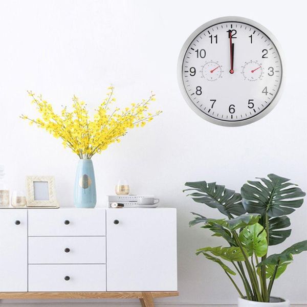 wall clocks modern metal silent quartz clock non-ticking design watches with hygrometer for indoor/outdoor living room
wall clocks modern metal silent quartz clock non-ticking design watches with hygrometer for indoor/outdoor living room