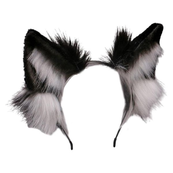 other event & party supplies faux fur wolf ears headband realistic furry fluffy animal hair hoop lolita anime masquerade cosplay costume acc