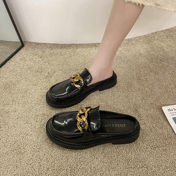 loafers female shoes womens slippers outdoor luxury slides low cover toe pu mules 2021 flat designer rubber basic buckle, Black
loafers female shoes womens slippers outdoor luxury slides low cover toe pu mules 2021 flat designer rubber basic buckle, Black