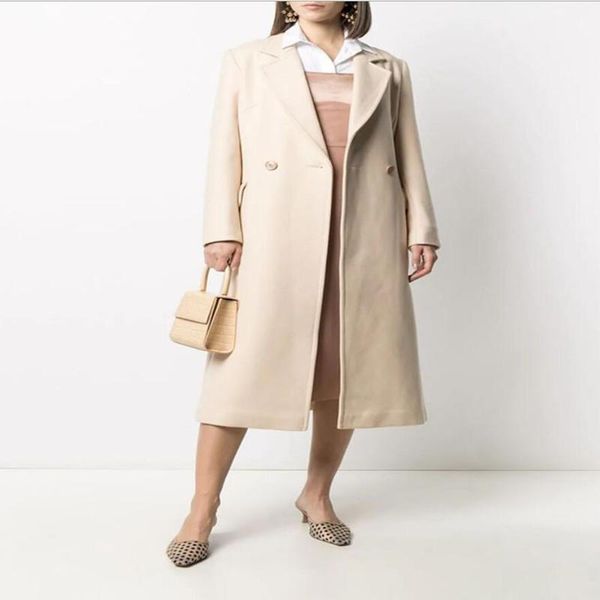 women's wool & blends autumn winter simple temperment self-cultivation fashion double-breasted back split solid color long woolen coat, Black
women's wool & blends autumn winter simple temperment self-cultivation fashion double-breasted back split solid color long woolen coat, Black