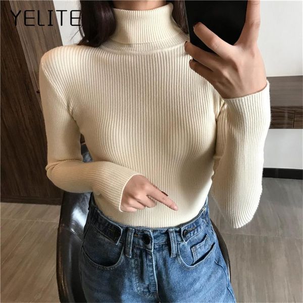 women's sweaters yelite 2021 winter turtleneck knitted women fashion casual thick warm pullover sweater soft cotton slim jumper mujer, White;black
women's sweaters yelite 2021 winter turtleneck knitted women fashion casual thick warm pullover sweater soft cotton slim jumper mujer, White;black