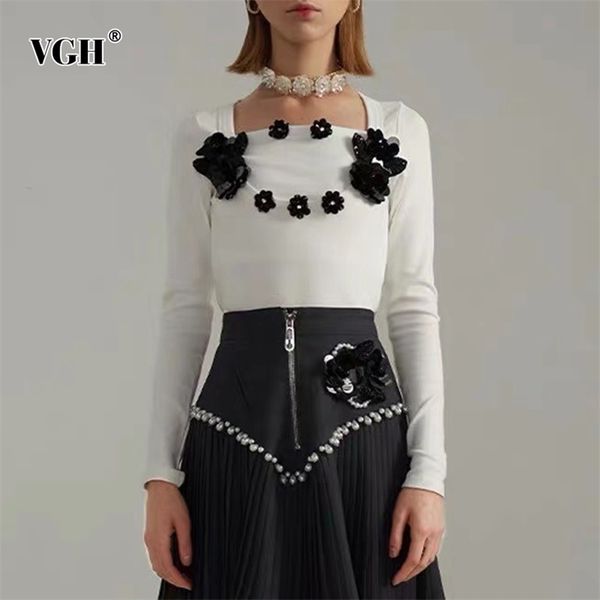 sweet knitted short t shirt for women square collar long sleeve patchwork floral korean casual shirts female clothing 210531, White
sweet knitted short t shirt for women square collar long sleeve patchwork floral korean casual shirts female clothing 210531, White