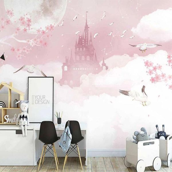 wallpapers custom any size mural wallpaper nordic ins hand-painted pink clouds cute castle flowers children room background wall painting
wallpapers custom any size mural wallpaper nordic ins hand-painted pink clouds cute castle flowers children room background wall painting