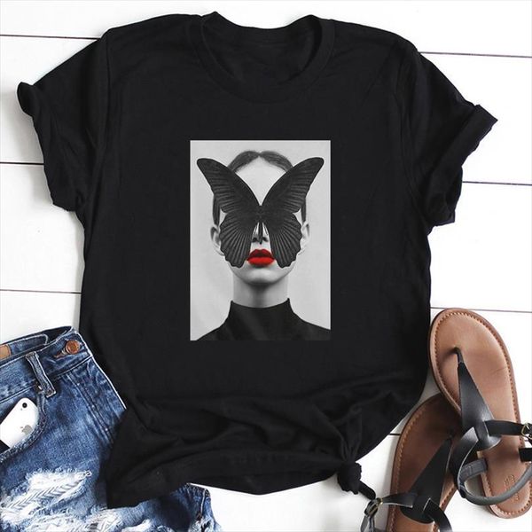 modernist lady feather butterfly men t shirt plus size tees clothes korean style aesthetic drop ship, White;black
modernist lady feather butterfly men t shirt plus size tees clothes korean style aesthetic drop ship, White;black