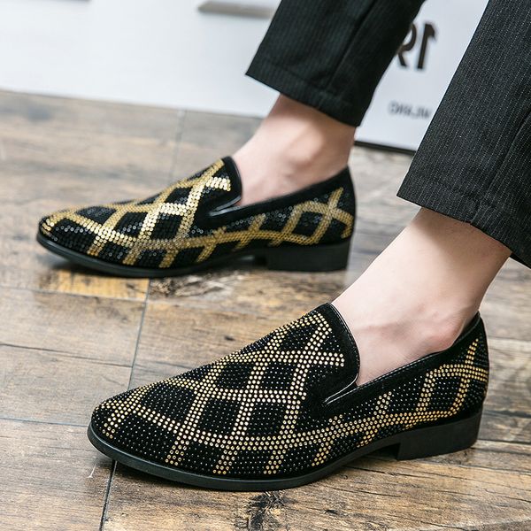 new charm pointed rhinestone slip on flats oxford shoes men casual loafers formal dress footwear sapatos tenis masculino, Black
new charm pointed rhinestone slip on flats oxford shoes men casual loafers formal dress footwear sapatos tenis masculino, Black