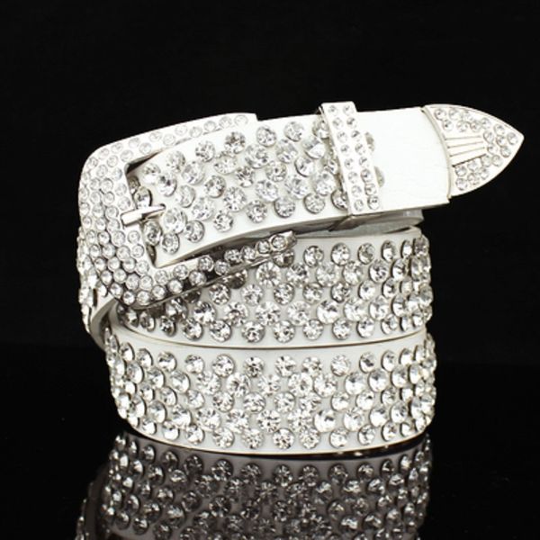 Crocodile genuine leather belt for woman female fashion luxury designer sparkling full diamonds zircon 110cm 3.6 ft pin buckle, Black;brown
Crocodile genuine leather belt for woman female fashion luxury designer sparkling full diamonds zircon 110cm 3.6 ft pin buckle, Black;brown