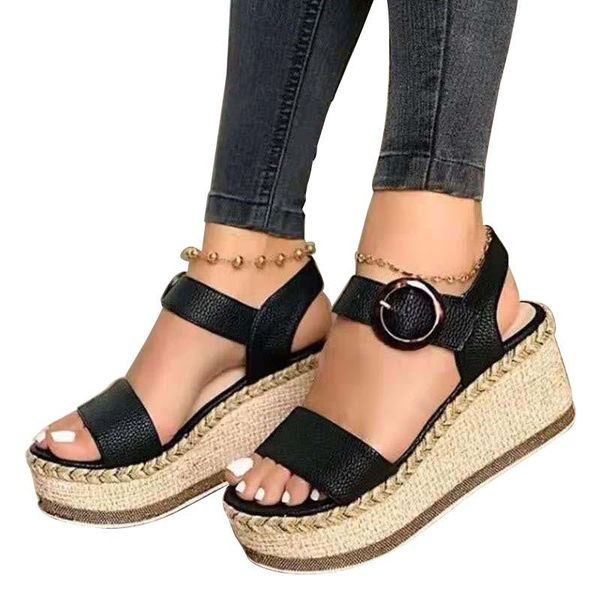 sandals women's snadals buckle strap thick bottom female shoes wedges platform open toe ladies casual fashion gladiator summer plus siz, Black
sandals women's snadals buckle strap thick bottom female shoes wedges platform open toe ladies casual fashion gladiator summer plus siz, Black
