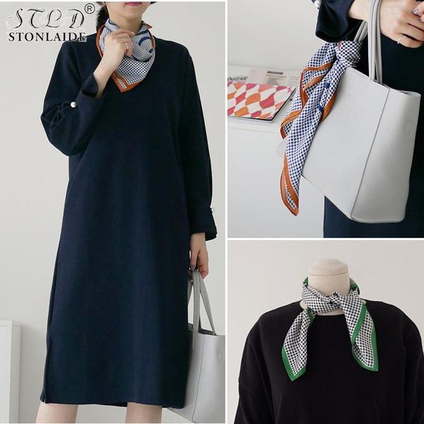scarves 53x53cm korean imitation silk small square scarf for ladies chic variety neck houndstooth letter women, Blue;gray
scarves 53x53cm korean imitation silk small square scarf for ladies chic variety neck houndstooth letter women, Blue;gray