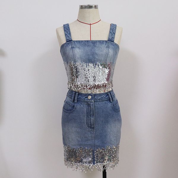 skirts Sexy, sleeveless Msxu casual sequins women's club denim tank jeans skirt two pieces together, Black
skirts Sexy, sleeveless Msxu casual sequins women's club denim tank jeans skirt two pieces together, Black