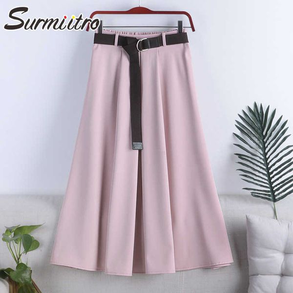 surmiitro cotton summer midi skirts women korean style pink aesthetic high waist mid-length a line skirt female with belt 210712, Black
surmiitro cotton summer midi skirts women korean style pink aesthetic high waist mid-length a line skirt female with belt 210712, Black