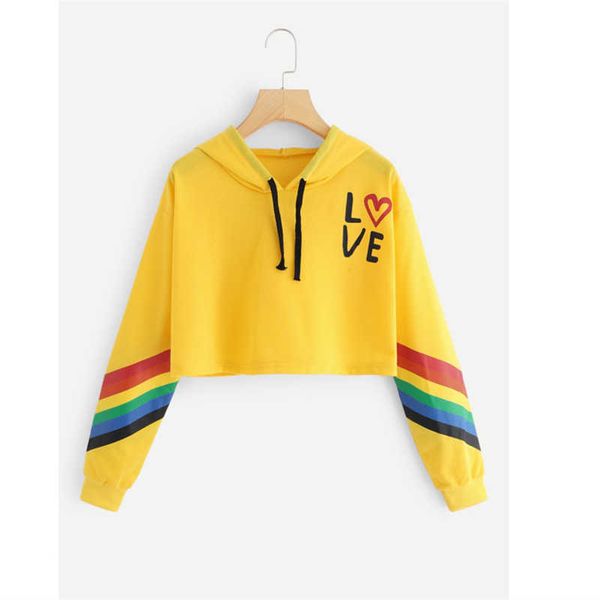 fashion hoodies 3 colors into autumn women's hooded short raiow printed long sleeve navel sweater, Black
fashion hoodies 3 colors into autumn women's hooded short raiow printed long sleeve navel sweater, Black