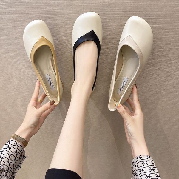 sandals retro baotou women stitching mid-heel fashion single shoes all-match square toe loafers comfortable pumps summer, Black
sandals retro baotou women stitching mid-heel fashion single shoes all-match square toe loafers comfortable pumps summer, Black