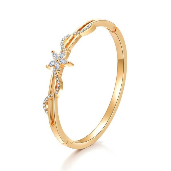 bangle ornapeadia gold alloy bracelet for women flowers full of crystal light luxury clear simple girl jewelry wholesale, Black
bangle ornapeadia gold alloy bracelet for women flowers full of crystal light luxury clear simple girl jewelry wholesale, Black