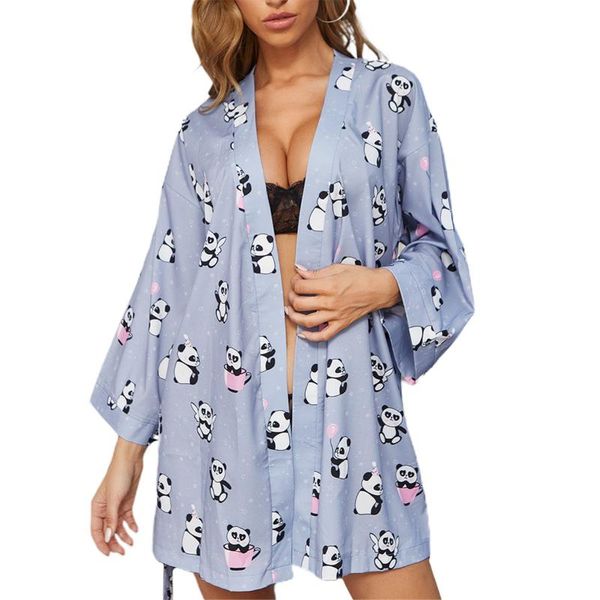women's sleepwear 2021 fashion women nightwear sleeping lace-up shirt patchwork deep v-neck night bedroom panda printed bathrobe, Black;red
women's sleepwear 2021 fashion women nightwear sleeping lace-up shirt patchwork deep v-neck night bedroom panda printed bathrobe, Black;red