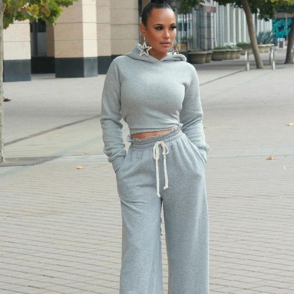 women drawstring open back loose sweatershirt lace up wide leg pants two piece set fashion spring summer mz968 210525, White
women drawstring open back loose sweatershirt lace up wide leg pants two piece set fashion spring summer mz968 210525, White