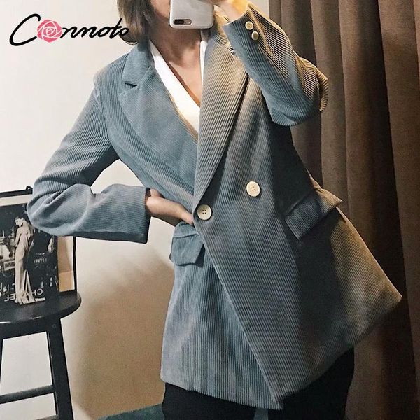 women's suits & blazers conmoto feminino loose corduroy women winter 2021 casual blazer ol elegant coats, White;black
women's suits & blazers conmoto feminino loose corduroy women winter 2021 casual blazer ol elegant coats, White;black