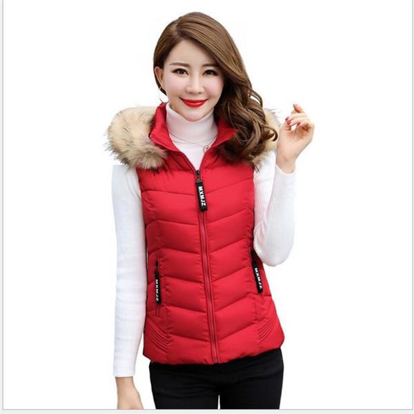 women's vests plus size 4xl 2021fashion autumn winter women short vest hooded fur collar down cotton casual slim outerwear mujerq661, Black;white
women's vests plus size 4xl 2021fashion autumn winter women short vest hooded fur collar down cotton casual slim outerwear mujerq661, Black;white