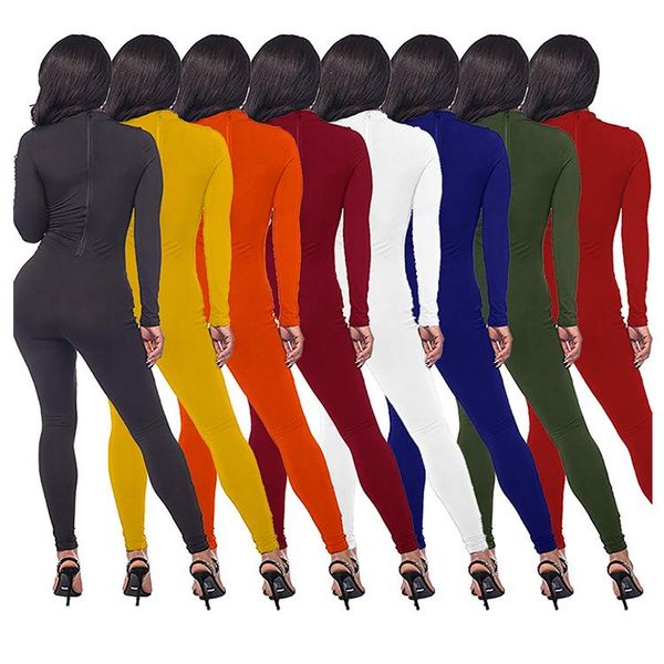 women's jumpsuits & rompers fashion solid long sleeve plain back zipper slimming one piece bodycon women, Black;white
women's jumpsuits & rompers fashion solid long sleeve plain back zipper slimming one piece bodycon women, Black;white