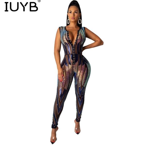 women's jumpsuits & rompers iuyb 2021 unusual high-end sequined flaring club fashion round neck tank sleeve high waist women long penci, Black;white
women's jumpsuits & rompers iuyb 2021 unusual high-end sequined flaring club fashion round neck tank sleeve high waist women long penci, Black;white