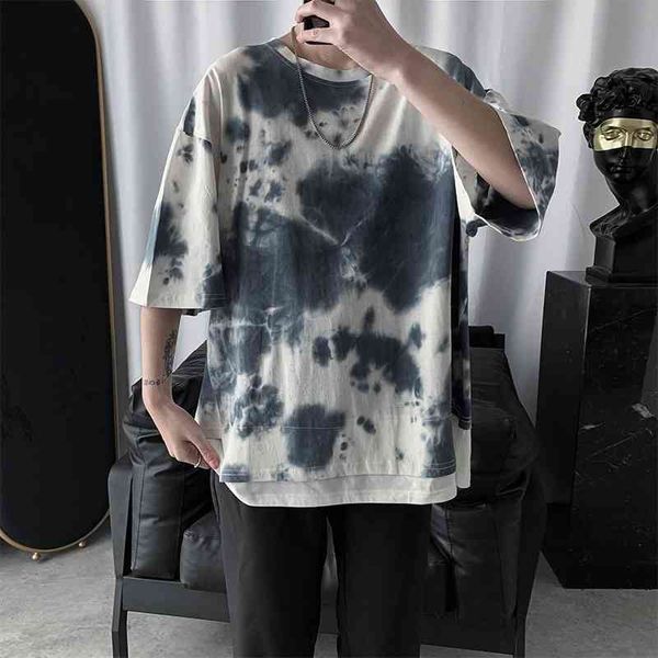 summer loose print tie dyed short t-shirt men's versatile korean half clothes trend two pieces of 5 / 5 sleeves, White;black
summer loose print tie dyed short t-shirt men's versatile korean half clothes trend two pieces of 5 / 5 sleeves, White;black