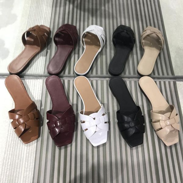 slippers fashion wear leather women's cross knitting sandals one line open toe versatile in summer 2021, Black
slippers fashion wear leather women's cross knitting sandals one line open toe versatile in summer 2021, Black