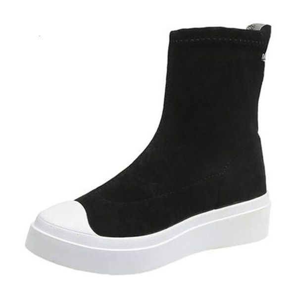 boots autumn winter women flock ankle platform stretch fabric booties ladies comfortable short plush zapatos de mujer m2-1, Black
boots autumn winter women flock ankle platform stretch fabric booties ladies comfortable short plush zapatos de mujer m2-1, Black