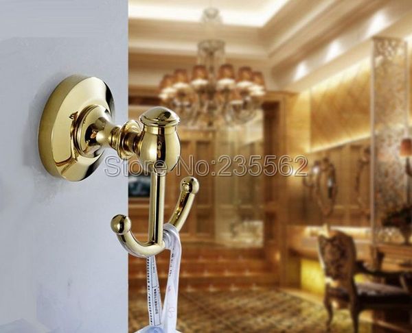 robe hooks golden brass finish bathroom shower towel coat dual hook hanger wall mounted lba161
robe hooks golden brass finish bathroom shower towel coat dual hook hanger wall mounted lba161