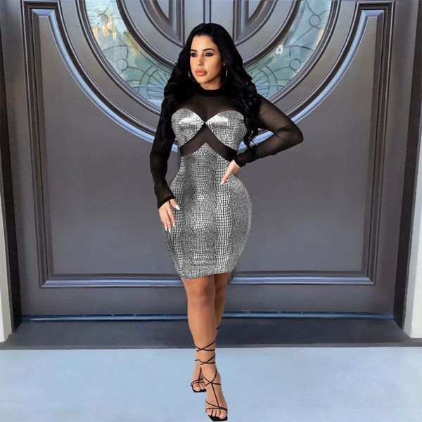 casual dresses vavcy 2021 autumn fabric matching glittering dress mini, Black;gray
casual dresses vavcy 2021 autumn fabric matching glittering dress mini, Black;gray