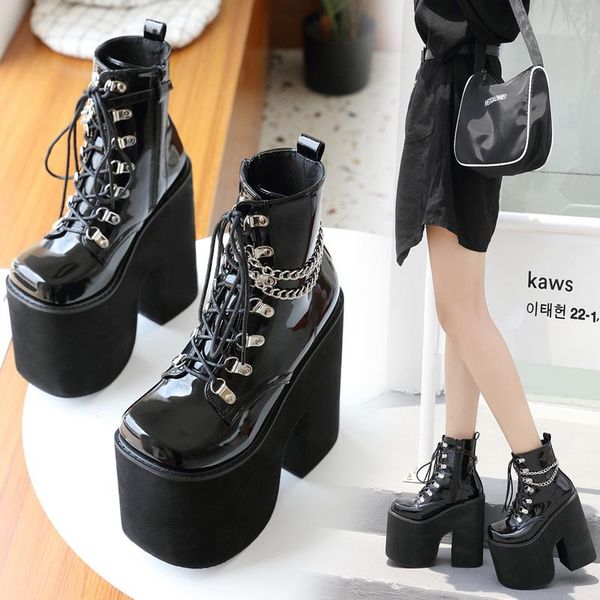 big shoes size 43 2021 fashion hate sky high 17cm stage dj show women with the same nightclub rough heeled short boots, Black
big shoes size 43 2021 fashion hate sky high 17cm stage dj show women with the same nightclub rough heeled short boots, Black