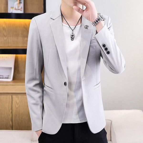 men's suits & blazers men 2021 spring autumn fashion slim fit suit daily jackets male casual business solid color handsome coats w357, White;black
men's suits & blazers men 2021 spring autumn fashion slim fit suit daily jackets male casual business solid color handsome coats w357, White;black