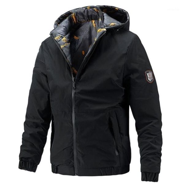 men's jackets 2021 autumn and winter hooded jacket casual workwear double-sided outerwear coat male, Black;brown
men's jackets 2021 autumn and winter hooded jacket casual workwear double-sided outerwear coat male, Black;brown