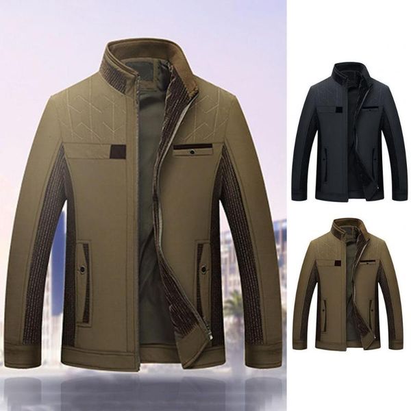 men's trench coats men coat stand collar windproof solid color casual open front middle-aged jacket for autumn winter male plus size, Tan;black
men's trench coats men coat stand collar windproof solid color casual open front middle-aged jacket for autumn winter male plus size, Tan;black