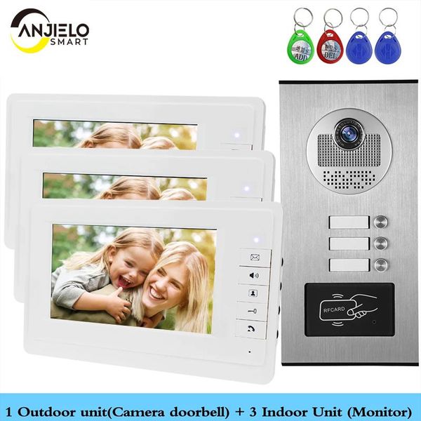 wired home 7 inch tft color video intercom door phone system rfid camera metal 700tvl with 2/3/4 monitor for multi apartments phones
wired home 7 inch tft color video intercom door phone system rfid camera metal 700tvl with 2/3/4 monitor for multi apartments phones