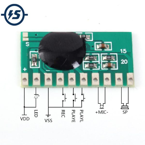 integrated circuits 10s 10secs voice recorder chip sound recording playback module talking music audio recordable playing for toy gift acces
integrated circuits 10s 10secs voice recorder chip sound recording playback module talking music audio recordable playing for toy gift acces