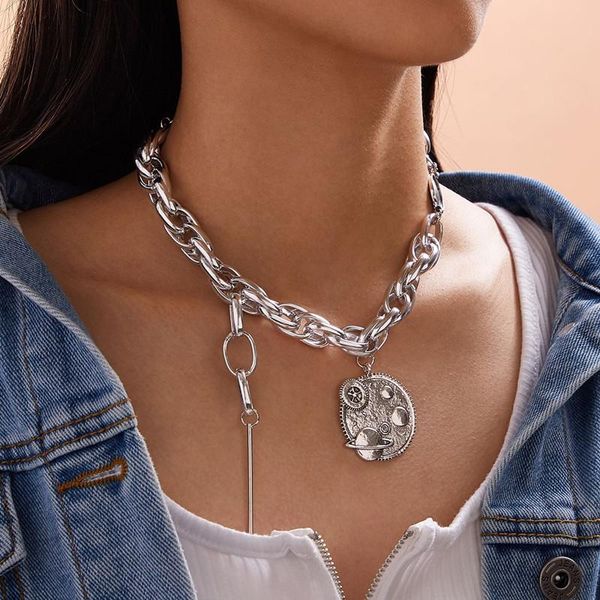 chains find me punk for women geometric gear alloy pendant necklace party jewelry accessories, Silver
chains find me punk for women geometric gear alloy pendant necklace party jewelry accessories, Silver