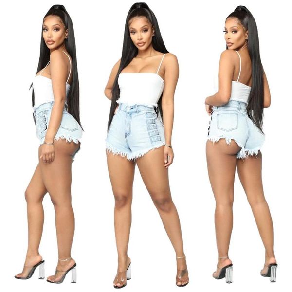 jean shorts women summer mid-waist pants ripped cuffs bleached zipper cotton fashion denim women's jeans, Blue
jean shorts women summer mid-waist pants ripped cuffs bleached zipper cotton fashion denim women's jeans, Blue
