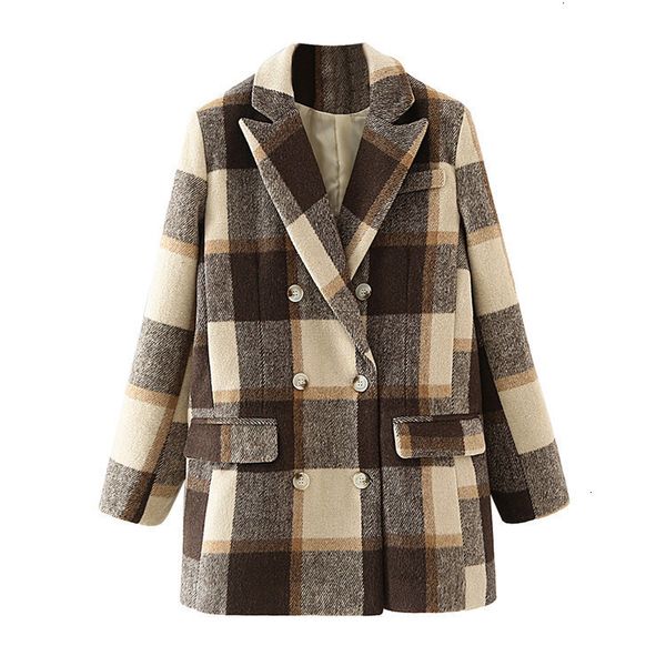 women's jackets dt 27699 grid in color with long woolen cloth coat blazer women eswx, Black;brown
women's jackets dt 27699 grid in color with long woolen cloth coat blazer women eswx, Black;brown